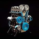 ZUJI ZUJI Miniatura Motor de Coche Modelo 4 Cilindros Metal Motor Engine Kit Juguete de Montaje - Dificultad Alta